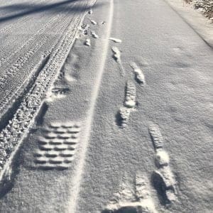 WA Metlwater - Snowfall covering a catch basin