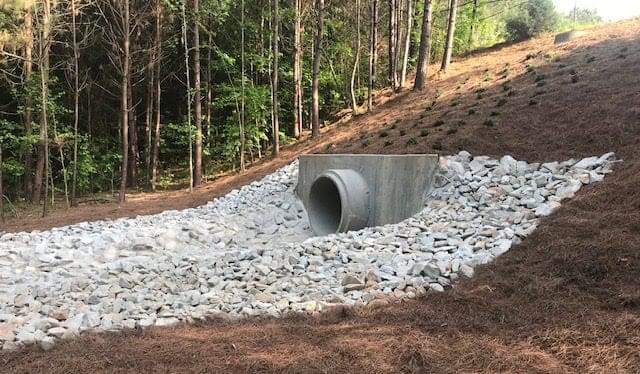 Retention Pond Outlet Pipe