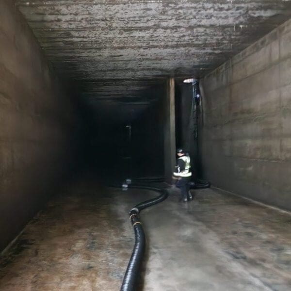 empty underground stormwater vault