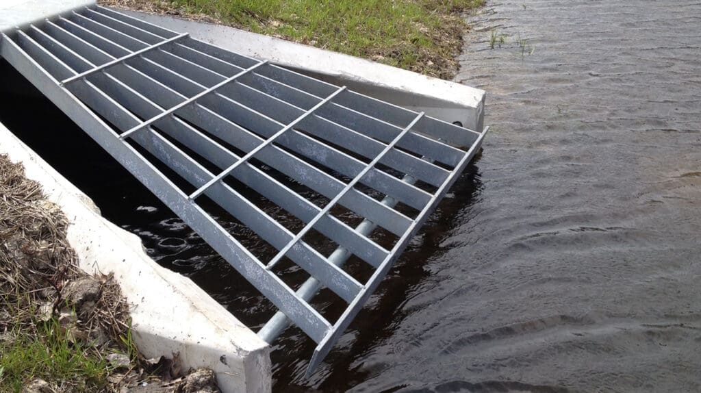 detention basin trash rack