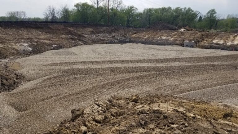 after picture of regenerative stormwater conveyance installation