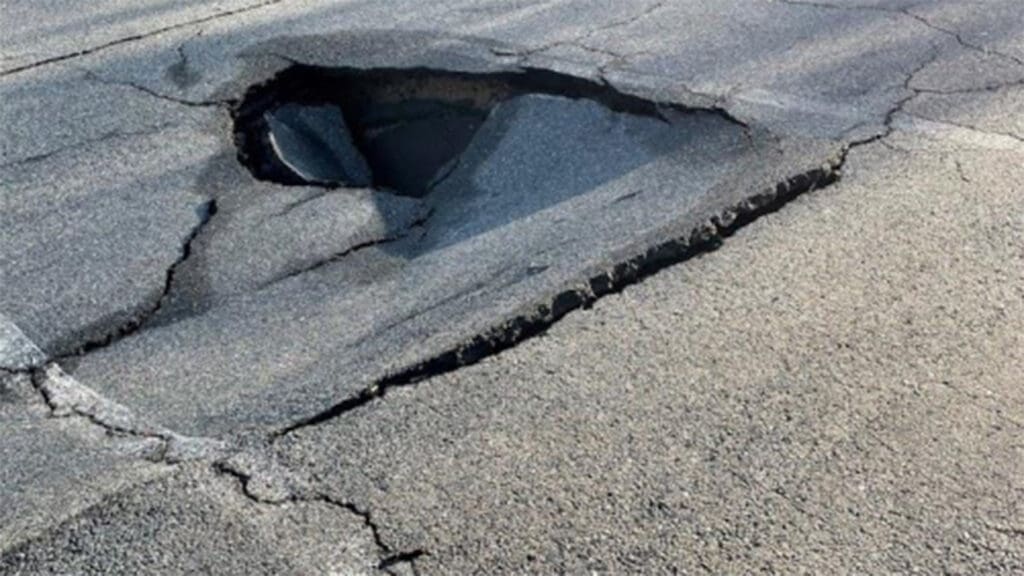 sinkhole in street