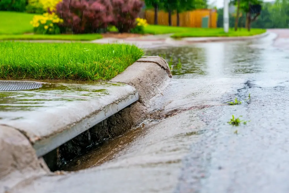 storm drain on a street