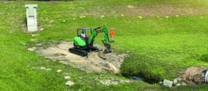 before picture of a retention pond
