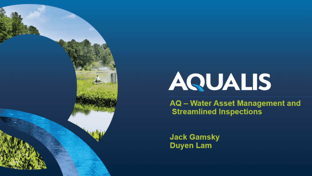 AQUALIS water asses management and streamlined inspections graphic