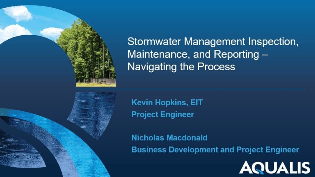 AQUALIS stormwater management inspection, maintenance, and reporting - navigating the process graphic
