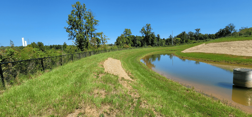 stabilized pond in Mebane, NC