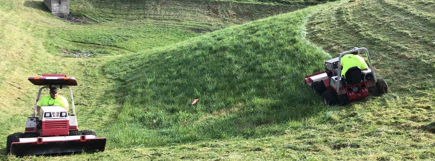 Stormwater maintenance, mowing, trash control, aerate and overseed