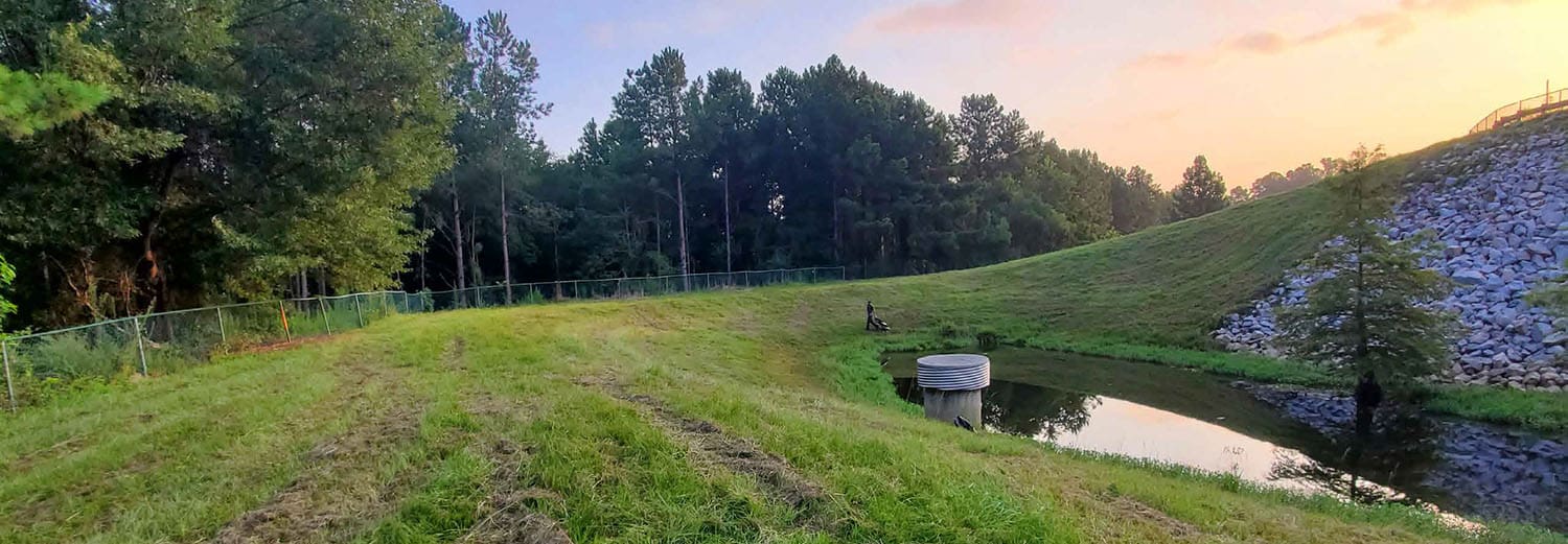 Stormwater Maintenance Retention Pond Mowing