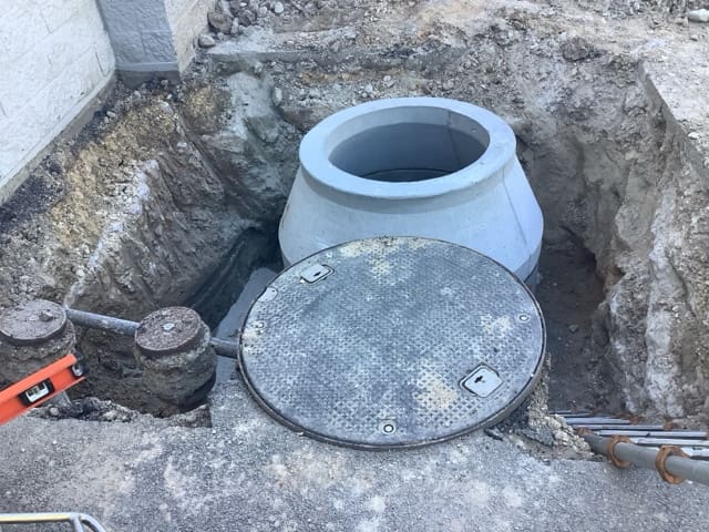 manhole structure was installation