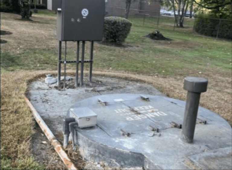 Lift station before repairs