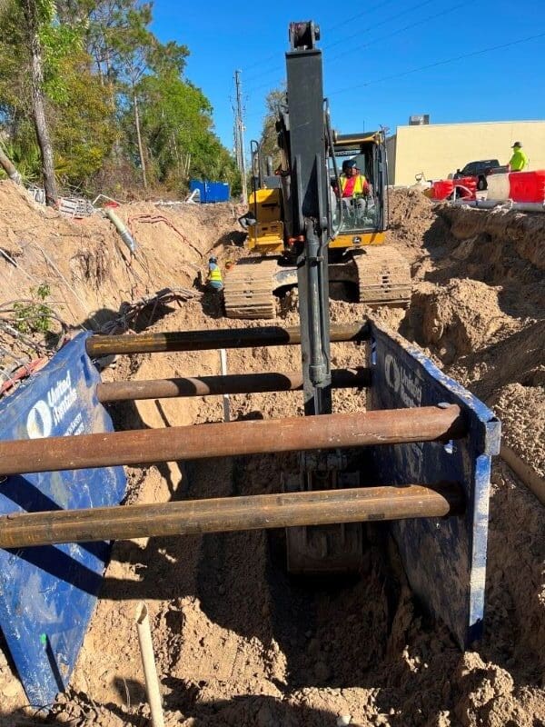 Excavating Trench