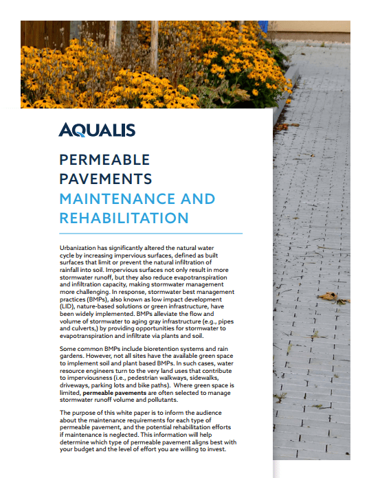 Permeable Pavements Maintenance and Rehabilitation - AQUALIS